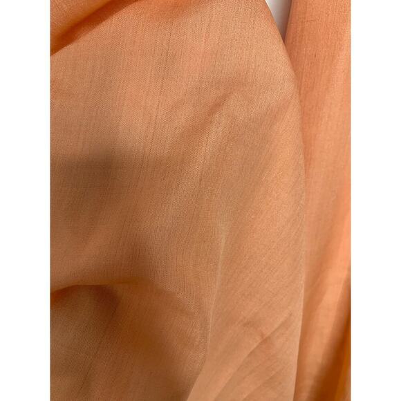 Max Mara Silk Peach Orange Lightweight Scarf - Picture 6 of 6